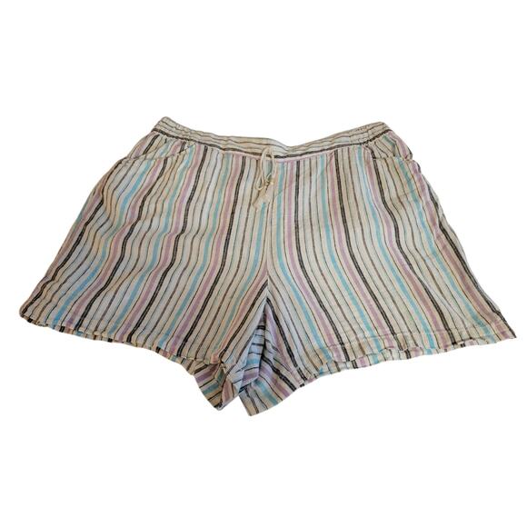 Lane Bryant Line Blend Stripe Shorts - Picture 1 of 11
